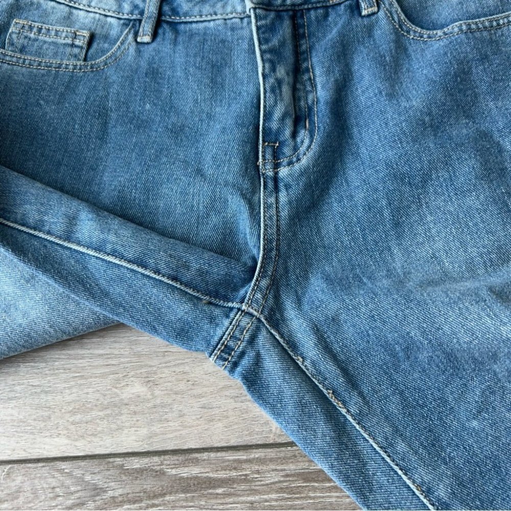Vero Moda Ruffle Ankle  Blue Jeans - Picture 8 of 14